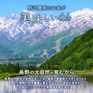 野沢農産 お米 米 無洗米 長野県産 風さやか 令和6年産 (10kg(5kg×2袋)) - 画像 (3)